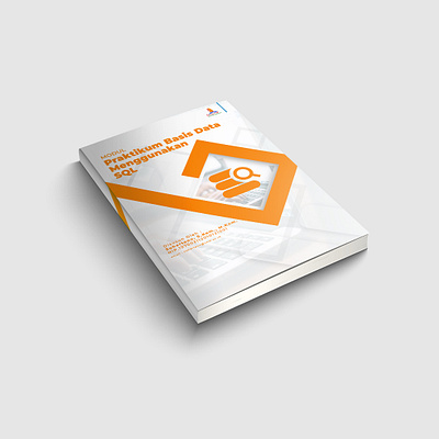 Book Cover Design - Modul Praktikum Basis Data book mockup product design