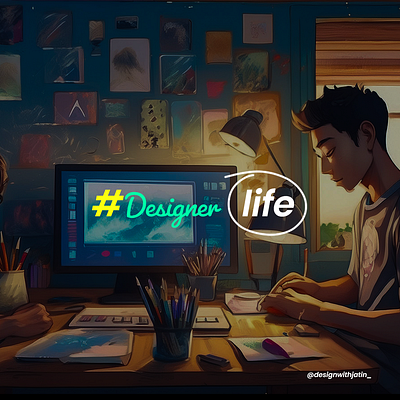 Designer Life branding colorful creativedesign design dribbble graphic graphicdesign photoshop