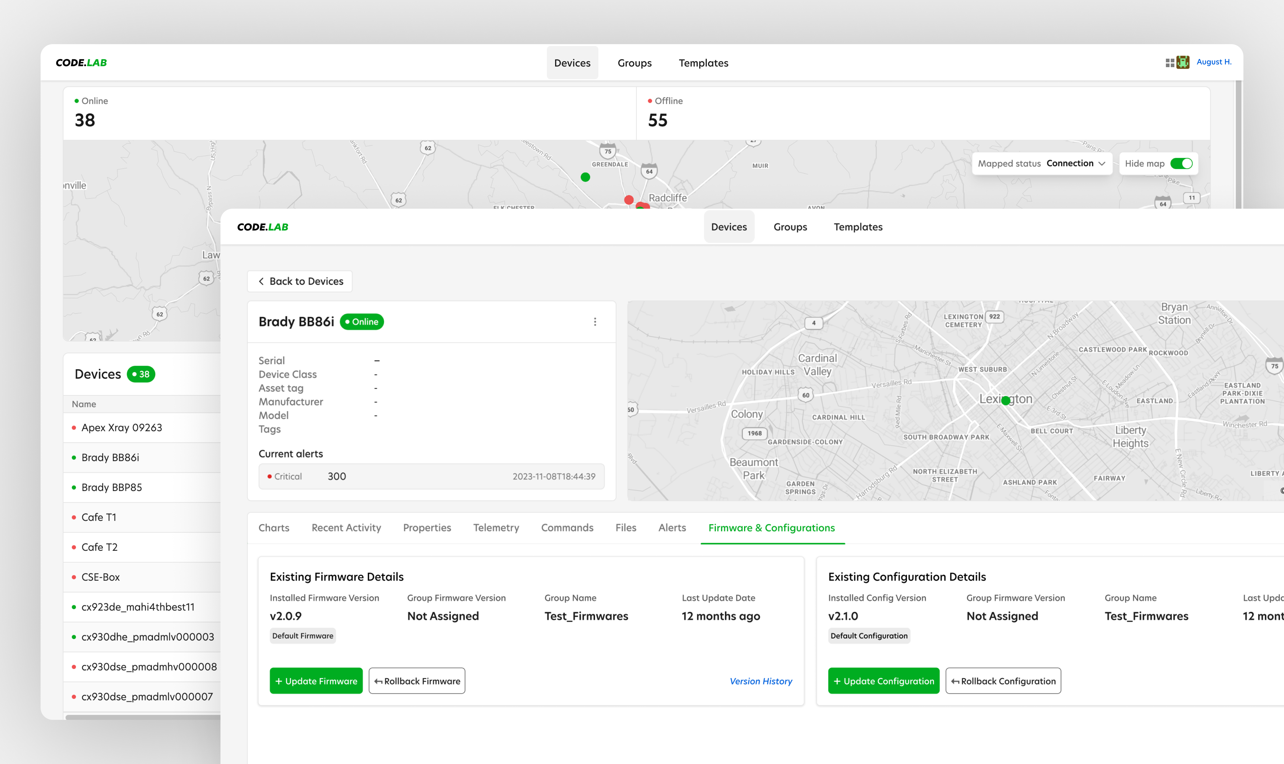Codelab: UI design for firmware update dashboard design designinspiration firmwares iot moderndesign modernui page settings settings simple ui ui ui ux userexperience userinterface ux uxdesign