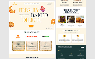 DelishDash Bakery Website design typography ui ux website website design website ui