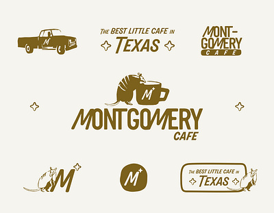 Montgomery Cafe Logo Set branding illustration