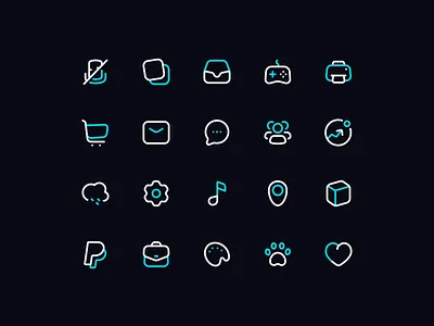 NeatIcons - Essential Icons - Duoline Style assets branding design flat icons icon icon design icon pack icon set iconography icons illustration neaticons two color ui ui design ux design