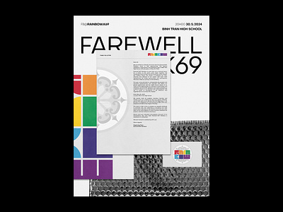 RAINBOW / FAREWELL K69 branding design event graphic design illustration rainbow typography