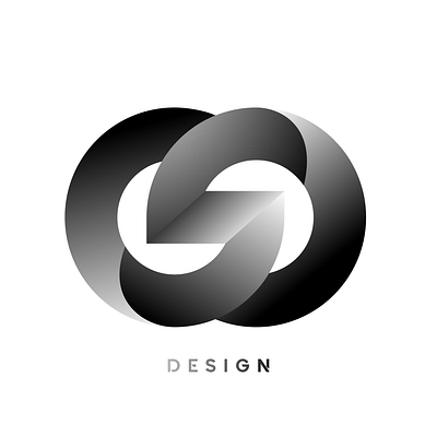 GG Logo Design 3d ambigram black and white branding design graphic design logo monochrome type typography vector