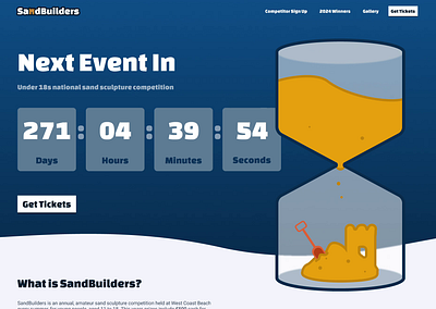 #DailyUI 014 | Prompt: Countdown Timer countdown event landing page ui web design