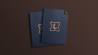 Brand Design and Strategic Positioning - LouxLeather blue branding branding agency brown design gold graphic design leather ll logo logo design logo my business mockup monogram packaging shield stationery strong brand symbol trust