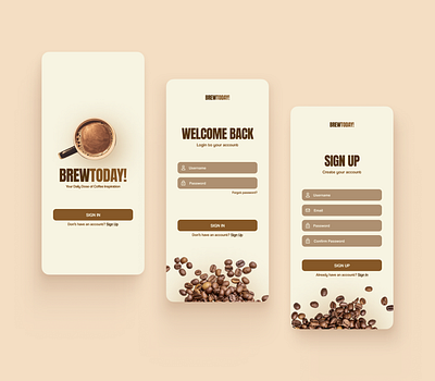 Sign Up | Daily UI 01 coffee daily ui signup ui ui design uiux