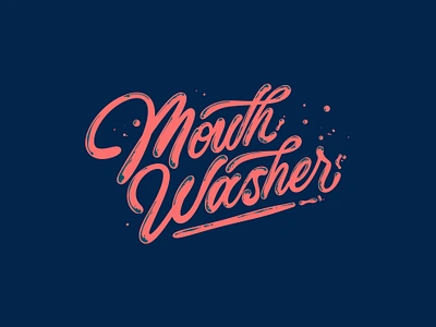 Mouth washer apparel calligraphy clothing design lettering logo logotype product sticker vintage