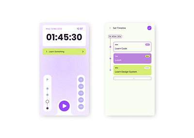 Timer app design figma ui