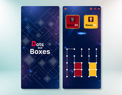 Dots and Boxes Game UI 3d animation branding design game game design graphic design idea illustration logo motion graphics ui ux