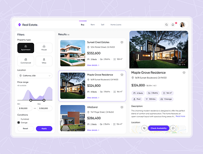 Real Estate Web App Design app app design application estate management housing inrerface design product design property property management app real estate real estate app rent ui uidesign user interface ux uxdesign web app web app design web design