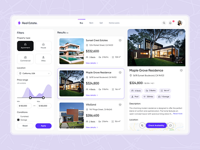 Real Estate Web App Design app app design application estate management housing inrerface design product design property property management app real estate real estate app rent ui uidesign user interface ux uxdesign web app web app design web design