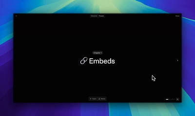 Embeds in Chronicle app embeds link product ui