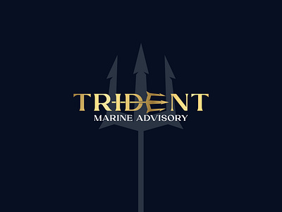 Trident Marine Advisory - Logo Design aquatic creativelogo logodesign marine navy services trident