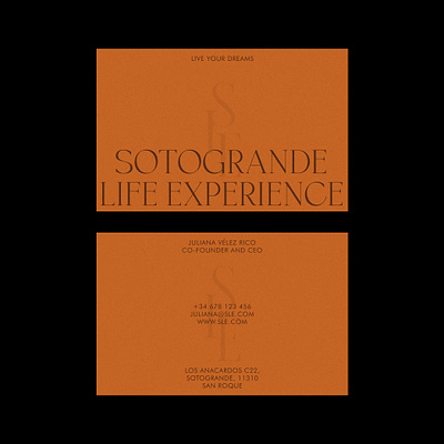 Sotogrande Life Experience branding clean creative design logo minimal portfolio simple typography web website