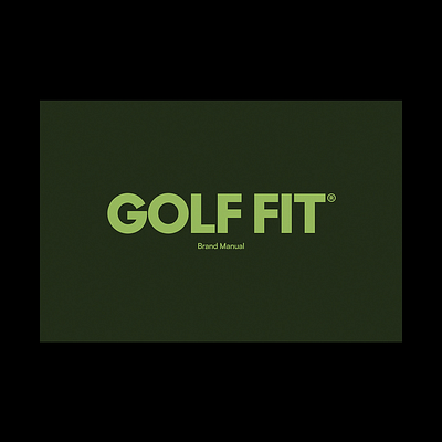 GOLF FIT brand brand manual branding clean creative guidelines manual minimal portfolio simple typography