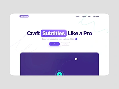 Captioneer captions framer framer development premiere social media subtitles video editor vlogging web web design