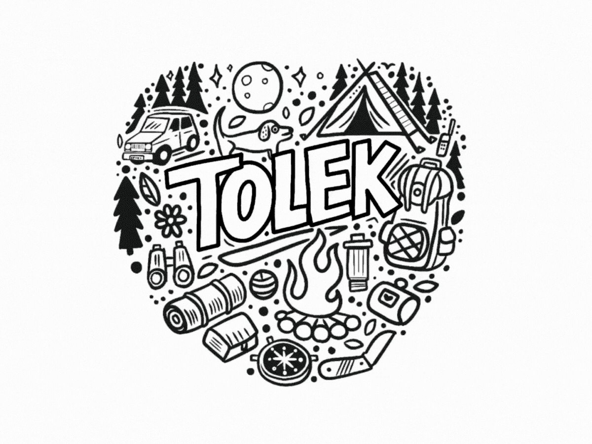 Camp Illustration Timelapse camp car fire tent tolek