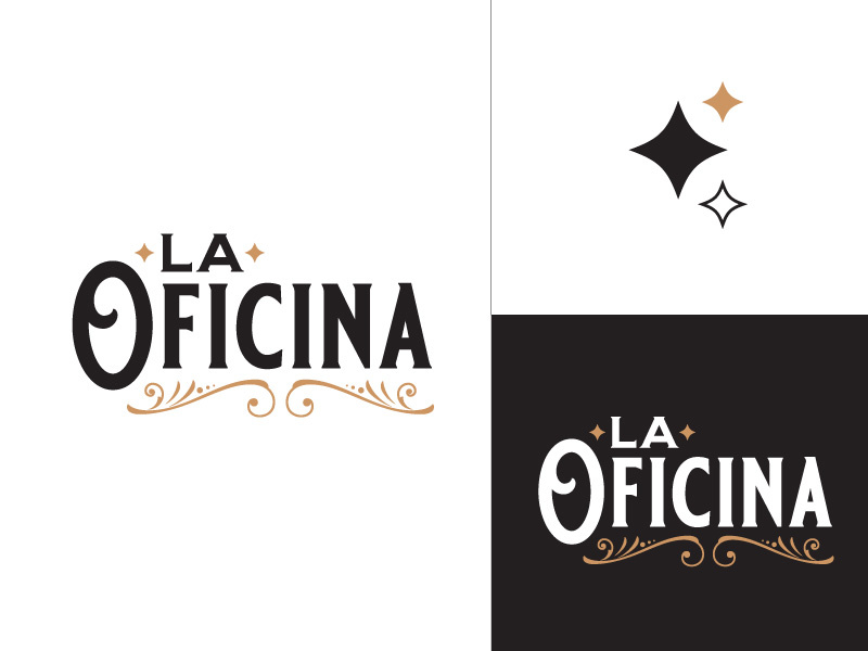 La Oficina Logo Project branding dark design flat graphic design logo vector