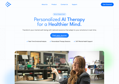 Mindfulness - Mental health app ai branding design figma graphic design hero section landing page logo product design saas typography ui ux web design