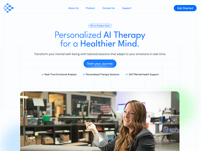 Mindfulness - Mental health app ai branding design figma graphic design hero section landing page logo product design saas typography ui ux web design