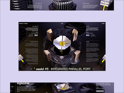 Model #6 - replicator 2 3d 3d interaction 3d interface animation c4d graphic design interaction interface modeling motion graphics sci fi typography ui ux website