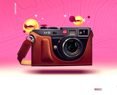 M8 analogic analogue camera city culture illustration leica light neon photo pink pop retro vintage