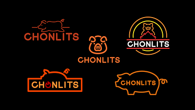 Chonlits Logo - Neon Sign Studies 2019 food lechon logo meat neon sign pig restaurant roast