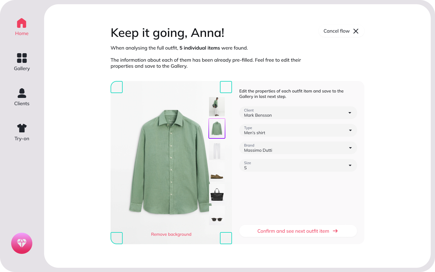 Fashion Co-pilot SaaS aplication ai branding dashboard fashion onboard saas software company software development ui web