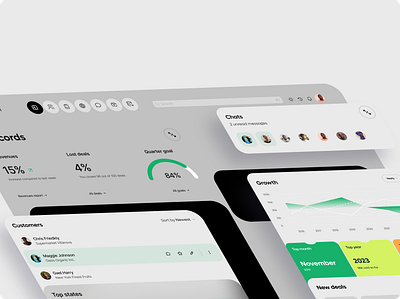 MeelCRM Sales Dashboard ai app app design artificial intelligence brand identity branding crm dashboard design system glassmorphism graphic design landing page sales dashboard ui uiux user experience user interface ux design web design website