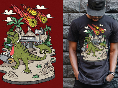 Crypto T-Shirt Design bitcoint crypto dino newmarket oldmarket t shirt