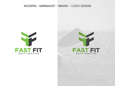 FAST FIT Golf Adapter abstract logo brand identity logo design minimal logo modern logo monogram