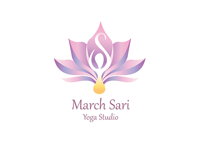 March Sari Yoga Studio Logo branding graphic design logo yoga