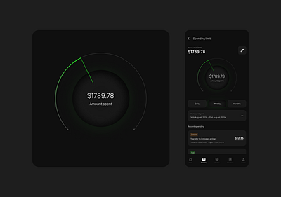 Bank app feature | Spending Limit UI Design app app design bank app design figma mobile app ui ui design ux ux design web app