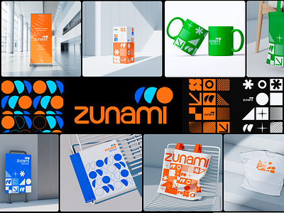 zunami 3d best brand branding busines cool design graphic design illustration logo pattern zunami