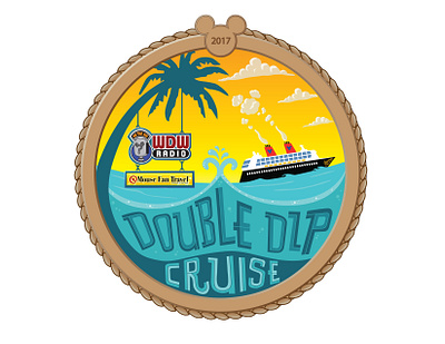 WDW Double Dip Logo graphic design illustration