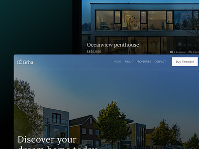 Grha — Real Estate Template framer ui web design webdesign