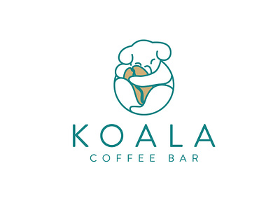 Koala Coffee Logo Design animal bar coffee coffeeshop koala logo