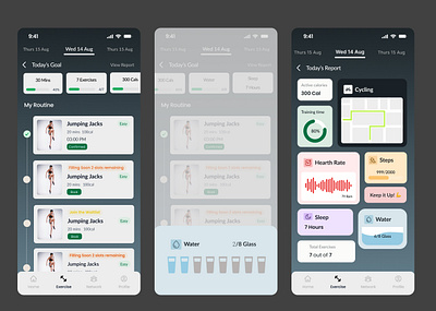 Fitness App app figma fitness fitnessapp report sports statistics ui ux