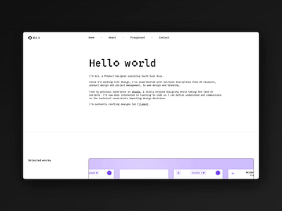 New Portfolio Website about aligned ui blend difference clean coding skills design design portfolio design projects grid style minimalist personal website portfolio product designer product engineer sticky animation