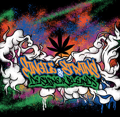 Cannabis Graffiti Background cannabis graffiiti hemp smoke strain stroke weed