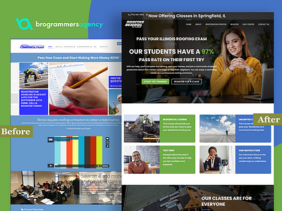 Roofing School Homepage Design design homepage ui ux website website design