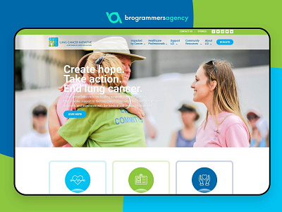 Lung Cancer Initiative Homepage Design design homepage ui ux website website design