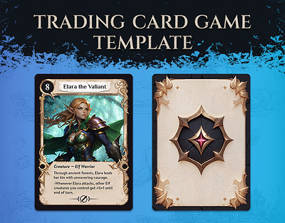 Trading Card Game template board game board game card ccg collectible card fantasy fantasy cards fantasy ccg fantasy tcg game ui gaming cards tcg template trading card trading card game ui