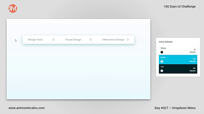 Day #027 - Dropdown Menu | 100 Days UI Challenge animation daily 100 dailyui dailyuichallenge design dropdown menu graphic design interaction interaction design interface design motion graphics ui ui design visual design