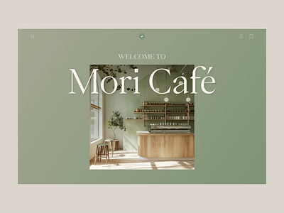 Mori Cafe Landing Page Animation branding desktop e commerce ecommerce landing page ui design visual visual design web design