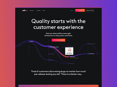 Relicx: Quality starts with the customer experience branding craft cx design madebycraft ui userflows ux workflows