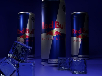 3D Product Red Bull 3d 3d design 3d modeling 3d product blender branding modeling product