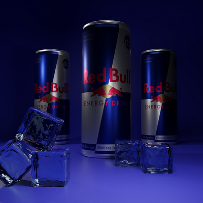 3D Product Red Bull 3d 3d design 3d modeling 3d product blender branding modeling product