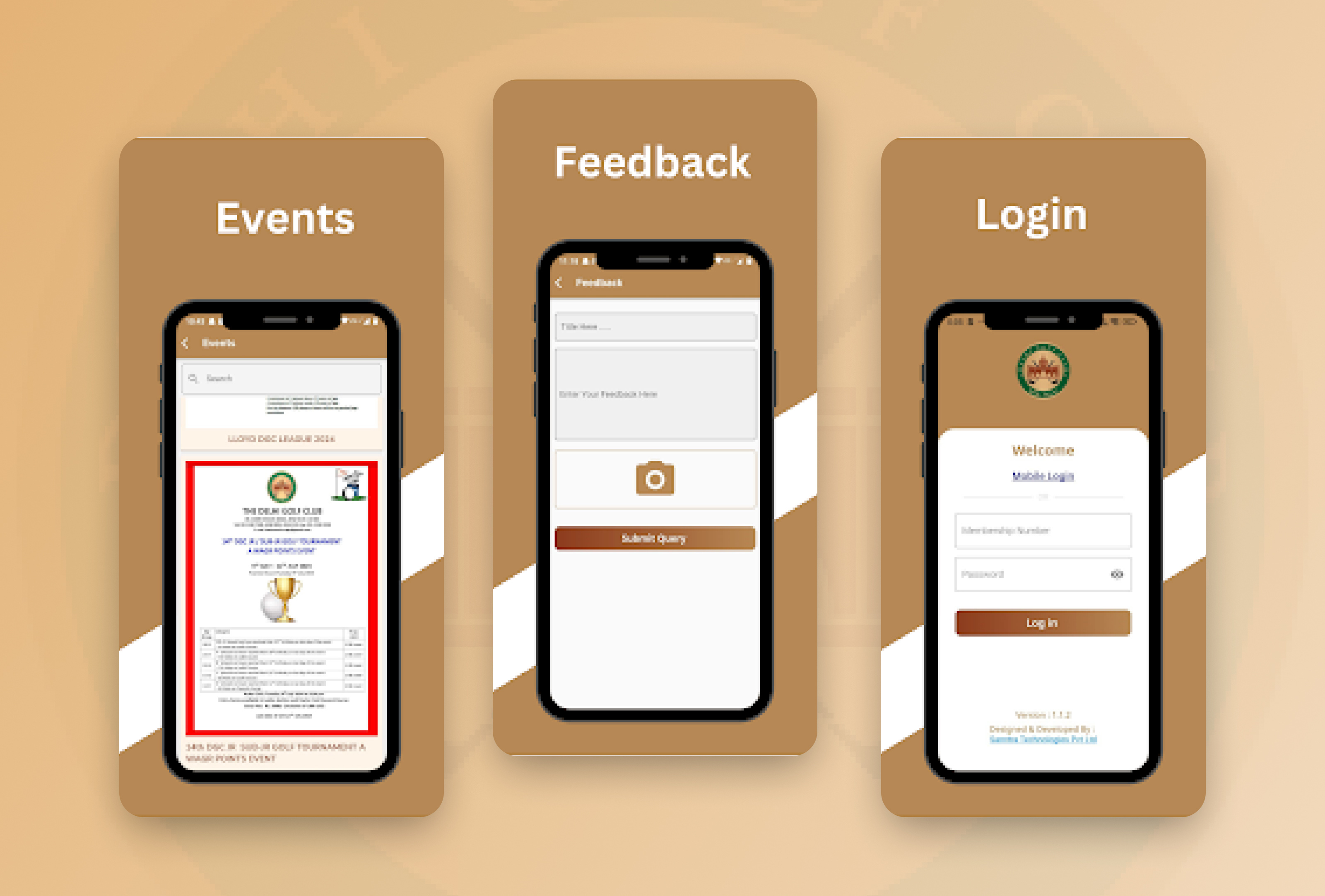 Golf Club Mobile App UI/UX – Member Directory & Food Ordering android app design dashboard directory events figma food ordering ios mobile app product design ui design ux design